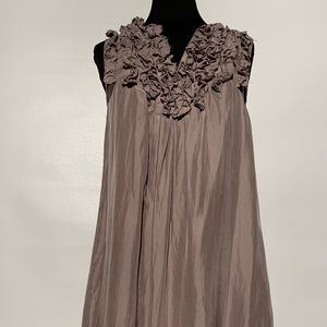 Gray silk dress